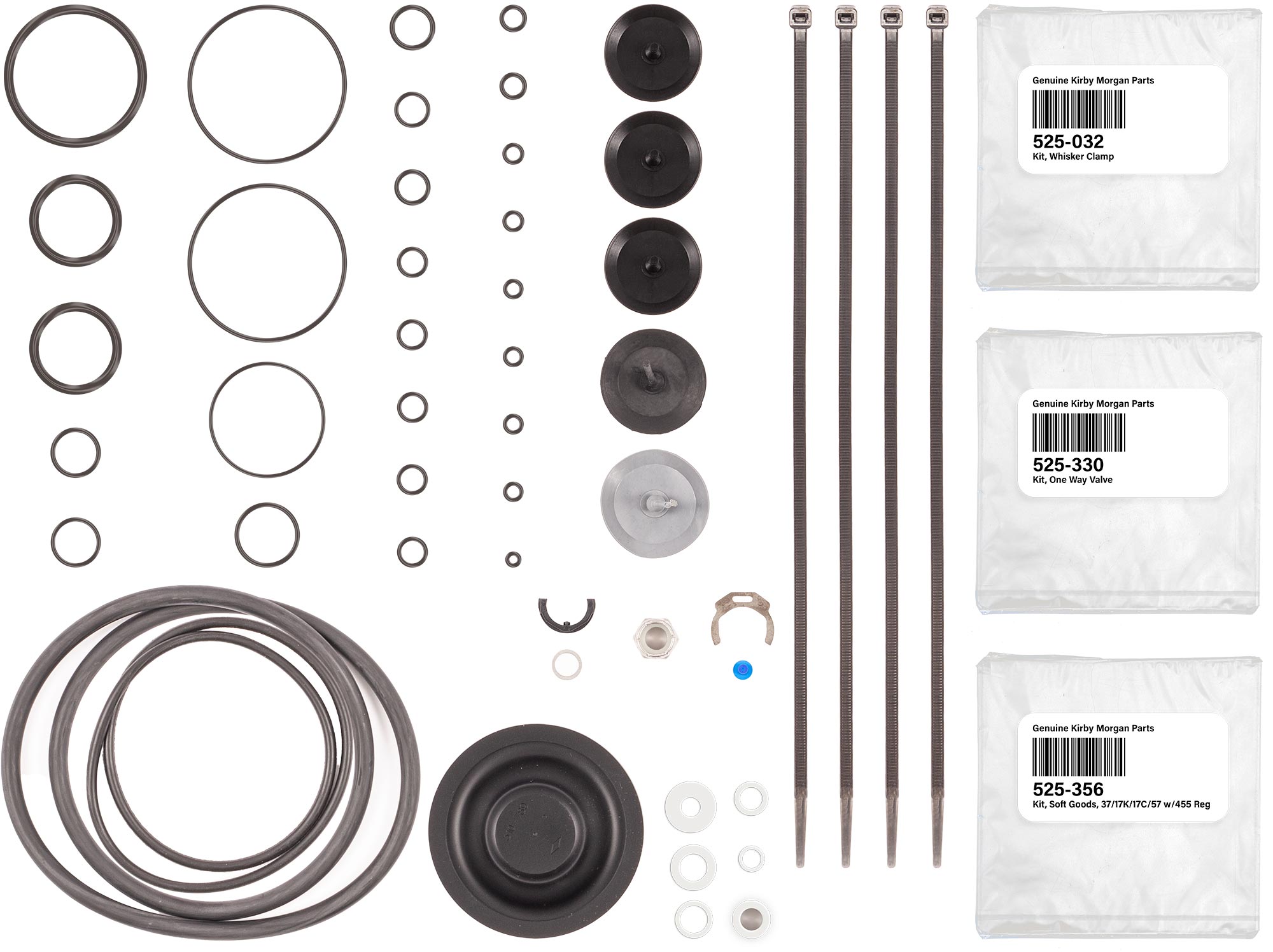 525-356 SL 17C/K, KM 37 and 57 with 455 Regulator Soft Goods Overhaul Kit